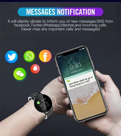 AQ Smart Watch & Health Tracker - Ocean Blue